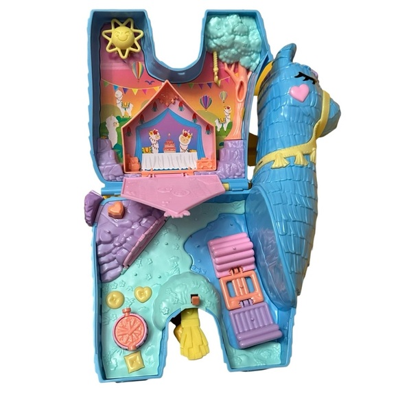 Polly Pocket Blue and Yellow Llama - Picture 3 of 6